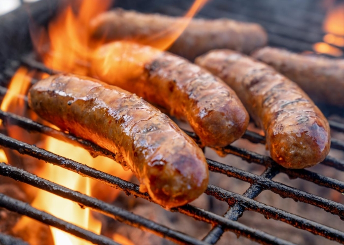 Kinh nghiệm du lịch pháp bỉ hà lan đức - Bratwurst là một loại xúc xích phổ biến ở Đức