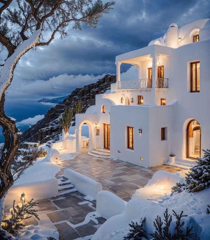 Tour Santorini giá bao nhiêu - Vẻ đẹp của Santorini về đêm