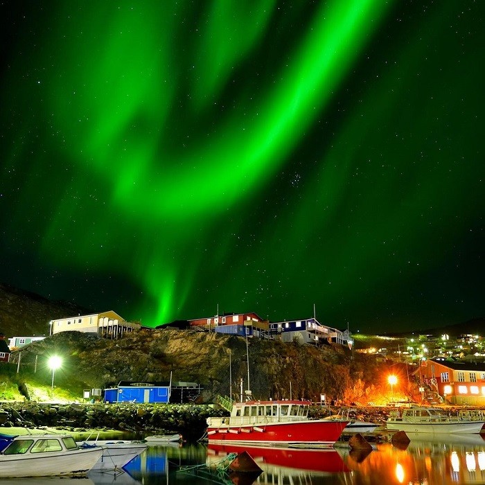 Greenland là địa điểm ngắm cực quang đẹp nhất Châu Âu