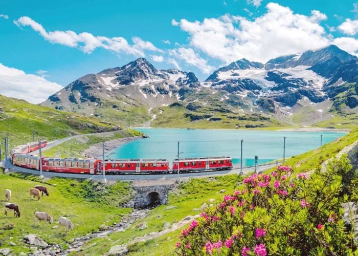 Đi tàu điện ở Thụy Sĩ với Swiss Travel Pass
