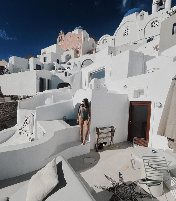 Du lịch đảo Santorini Hy Lạp - Santorini có khí hậu nhiệt đới địa trung hải khá dễ chịu