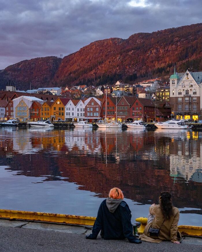  du lịch Bergen Na Uy đến Quận Bryggen