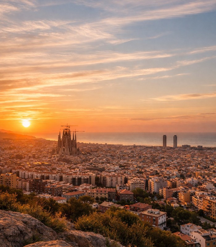 Ngắm hoàng hôn tại Bunkers del Carmel khi du lịch Barcelona