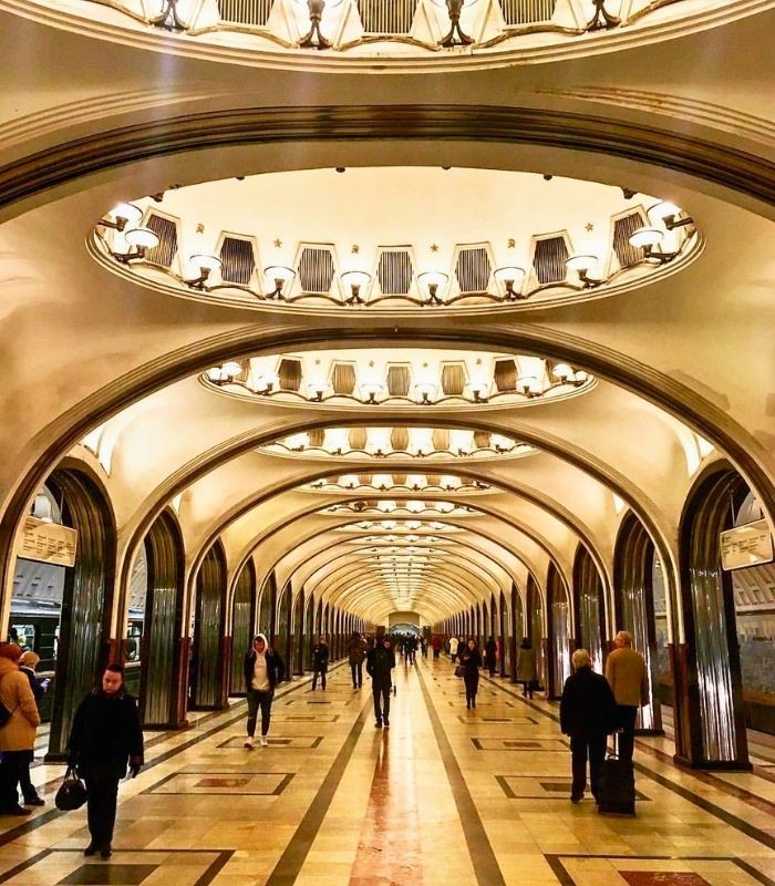 Ga tàu điện ngầm Moscow Nga - Ga Mayakovskaya