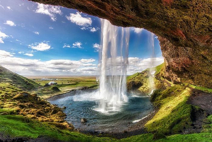 Thác nước hùng vĩ ở Iceland.- cảnh đẹp iceland