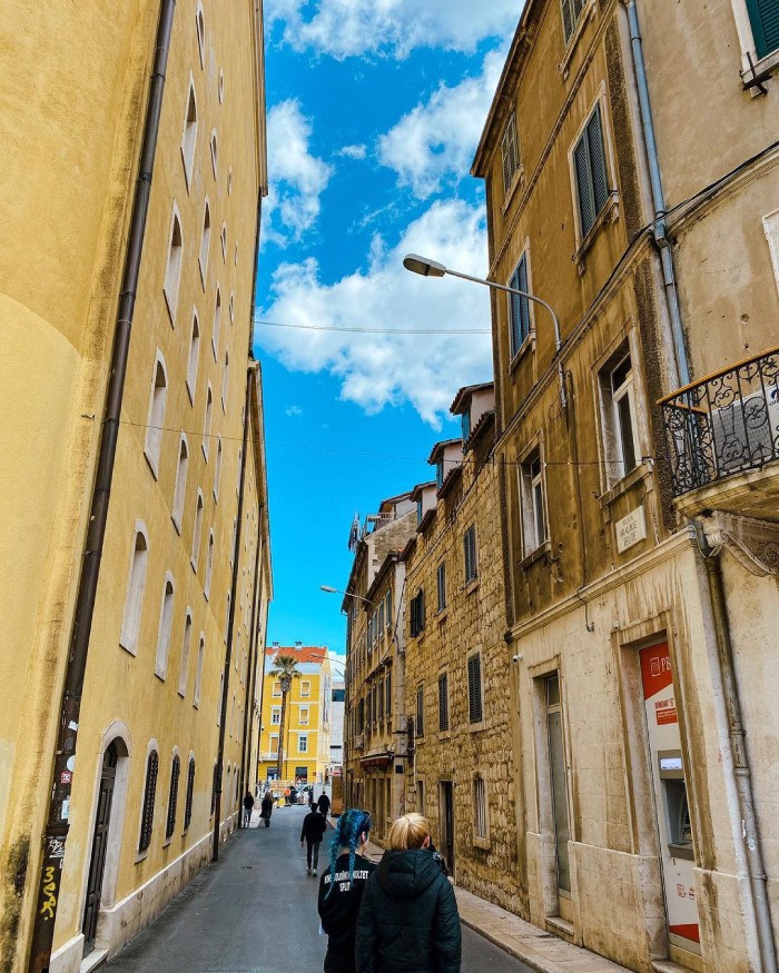 thành phố cổ Split Croatia ưu tiên cho người đi bộ